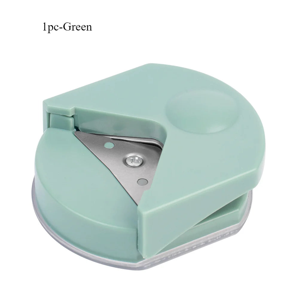 circle cutter button maker Corner round machine corner punching portable paper cutter card photo cutting Oasis Select 1pc-Green