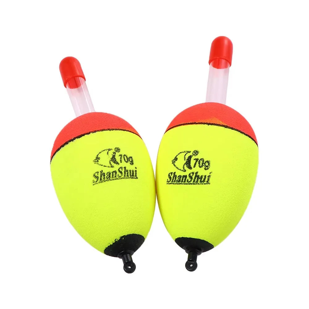 2/4/8Pcs EVA Float Fish Bait Luminous Rock Fishing Sea Fishing Foam Float Float Light Stick Fishing Float Fishing Bobber Oasis Select yellow 70g 2pcs