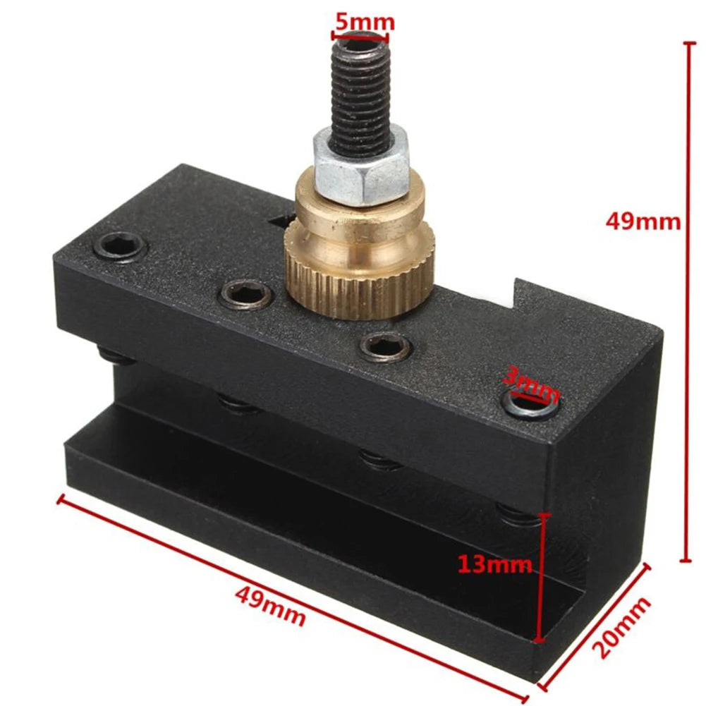 Mini Lathe 1/4"-1/2" Turning Tool Holder Kit For CCMT TCMT Milling Inserts Quick Change Post Facing Milling Tool Stand Oasis Select