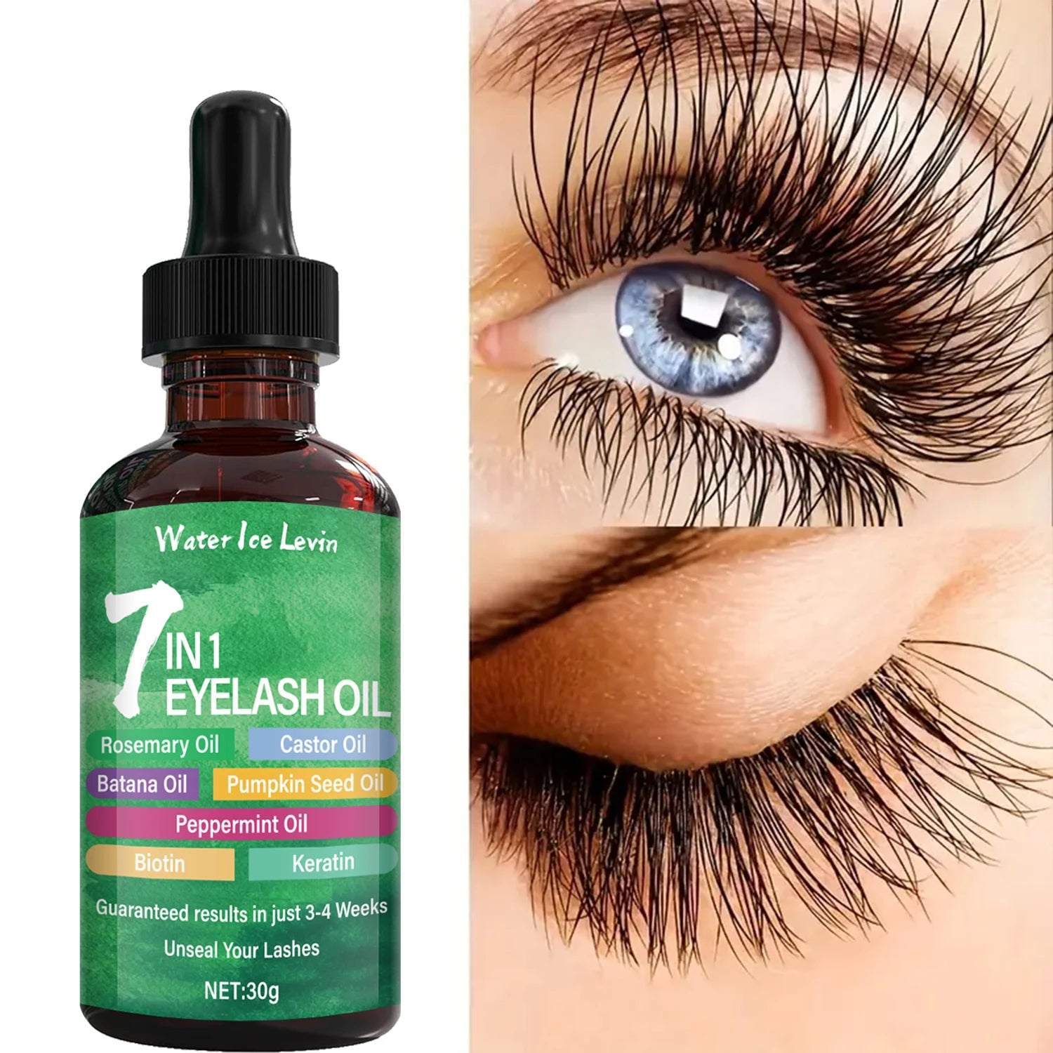 7-in-1 Eyelash Oil – Bee Venom, Collagen & Castor for Growth Eyelash Growth Oil Oasis Select