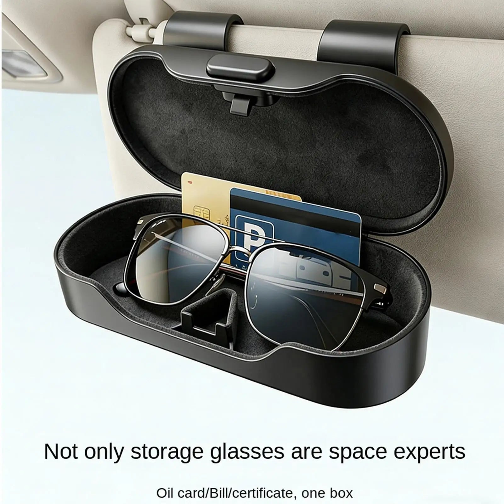 Car Glasses Box Portable Car Sunglasses Holder In The Car Driving Glasses Holder Eyeglass Case Sun Visor Car Lenses Holder Oasis Select