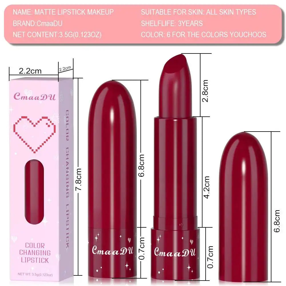 CmaaDu 6-Color Changing Lipstick – Fruit Tinted Lip Balm