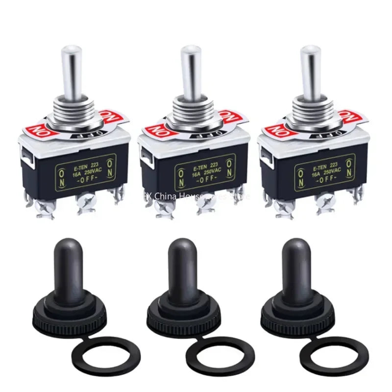 5Pcs Heavy Duty Car Boat Rocker Toggle Switch 15A 250V 2Pin SPST ON/OFF Rocker Switches with Waterproof Boot Spst Rocker Switch Oasis Select