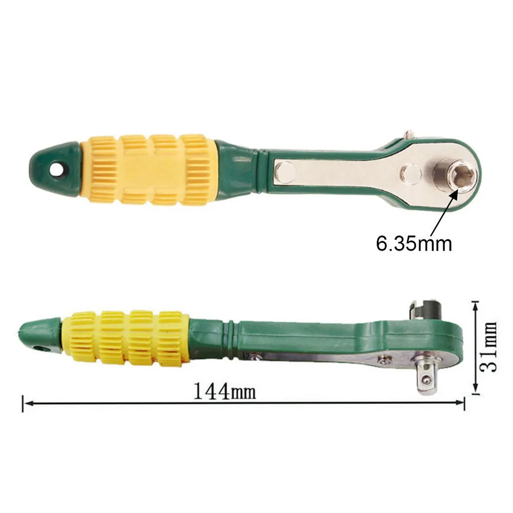 Mini 1/4" Quick Ratchet Wrench Set – Sockets 5–13mm & Bits Ratchet Wrench Set Oasis Select