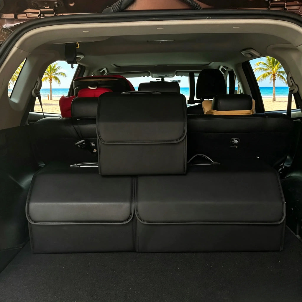 Storage Box PU Leather Multipurpose Collapsible Car Trunk Storage Organizer Car Trunk Organizer Stowing Tidying Auto Accessories Oasis Select