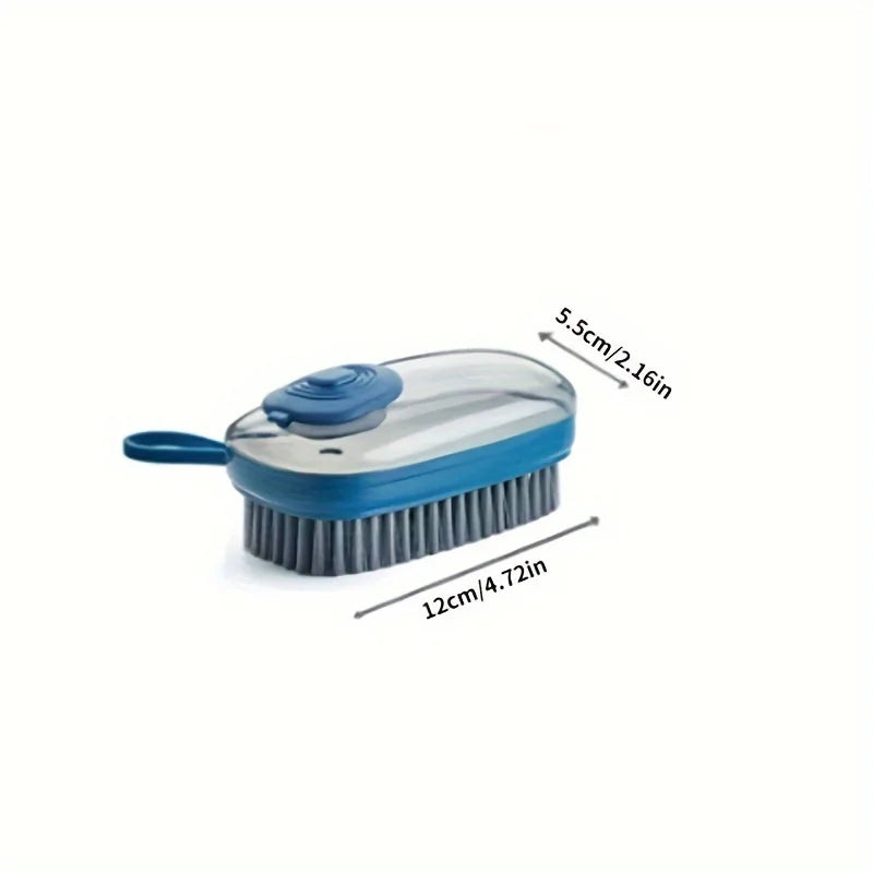 1PC Shoe Brush with Liquid Container, Multifunctional Shoe Brush, Pressure Cleaning Brush, Soft Bristle Brush Shoe Equipment Oasis Select