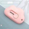 1/4pcs Mini Utility Knife Retractable Letter Opener Box Cutter Portable Carton Opener Paper Cutting Tool School Office Supplies Oasis Select 1pcs pink