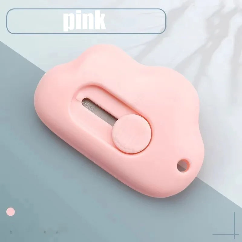 1/4pcs Mini Utility Knife Retractable Letter Opener Box Cutter Portable Carton Opener Paper Cutting Tool School Office Supplies Oasis Select 1pcs pink