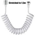 Bathroom Pipe Shower Hose Home Use Water Plumbing 1.5M/2M Accessory Bidet Flexible PU Replacement Sprayer Spring Oasis Select White 1.5M China Mainland