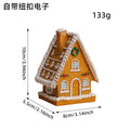 New Christmas Resin Small Houses Micro-landscape LED Illuminated Houses Christmas House Desktop Ornaments Christmas Decorations Oasis Select T2-64B