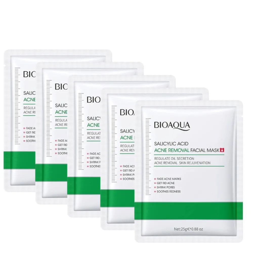 BIOAOUA Salicylic Acid Face Mask – Brightening & Firming 5PCS