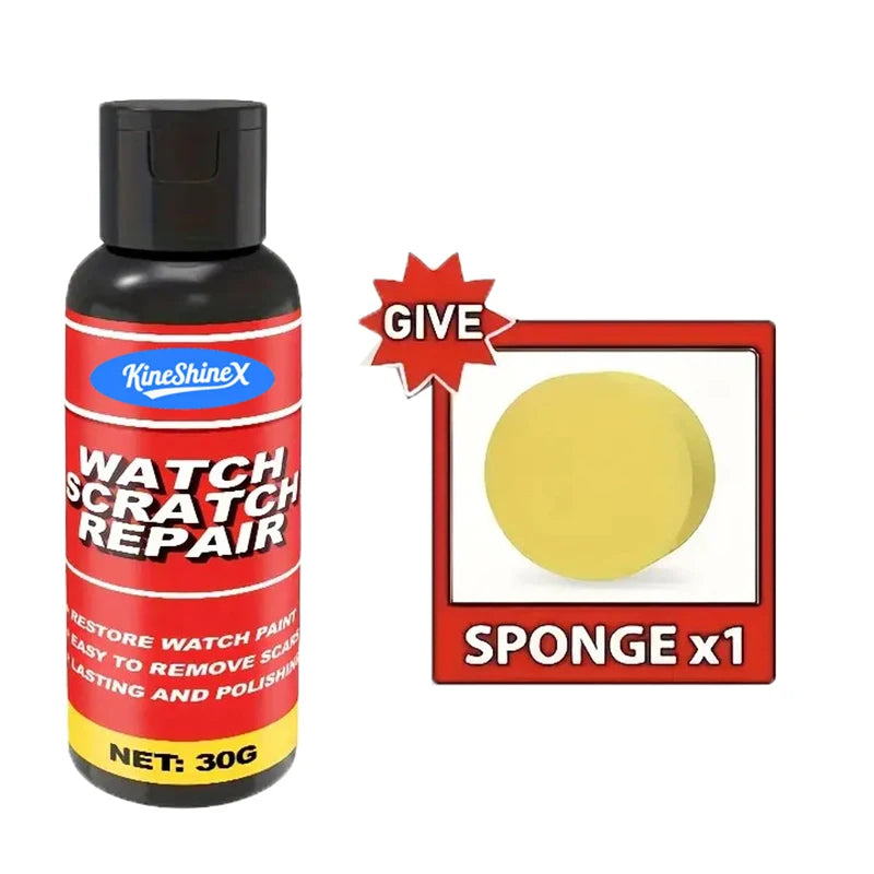 Quick Scratch Repair Polish Cream With Sponge Multi-Surface Restorer For Watches Jewelry Stainless Steel Metal Oxidation Remover Oasis Select 1set