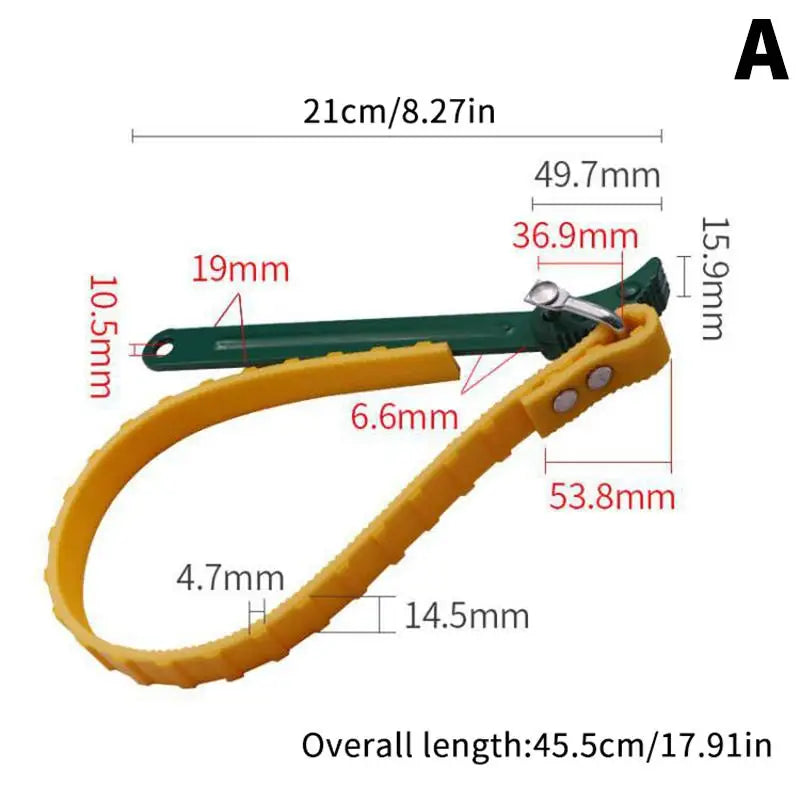 Adjustable Belt Wrench Oil Filter Puller Removal Tool Rubber Strap Spanner Wrench Chain Wrench Strap Opener Disassembly Tools Oasis Select A 8 Green