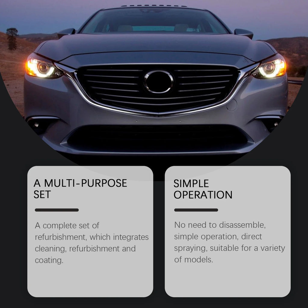 Homonth Headlight Renovation Kit Quickly Removes Yellowing And Scratche Restores Clear Luste Care Cleaning Headlight Maintenance Oasis Select