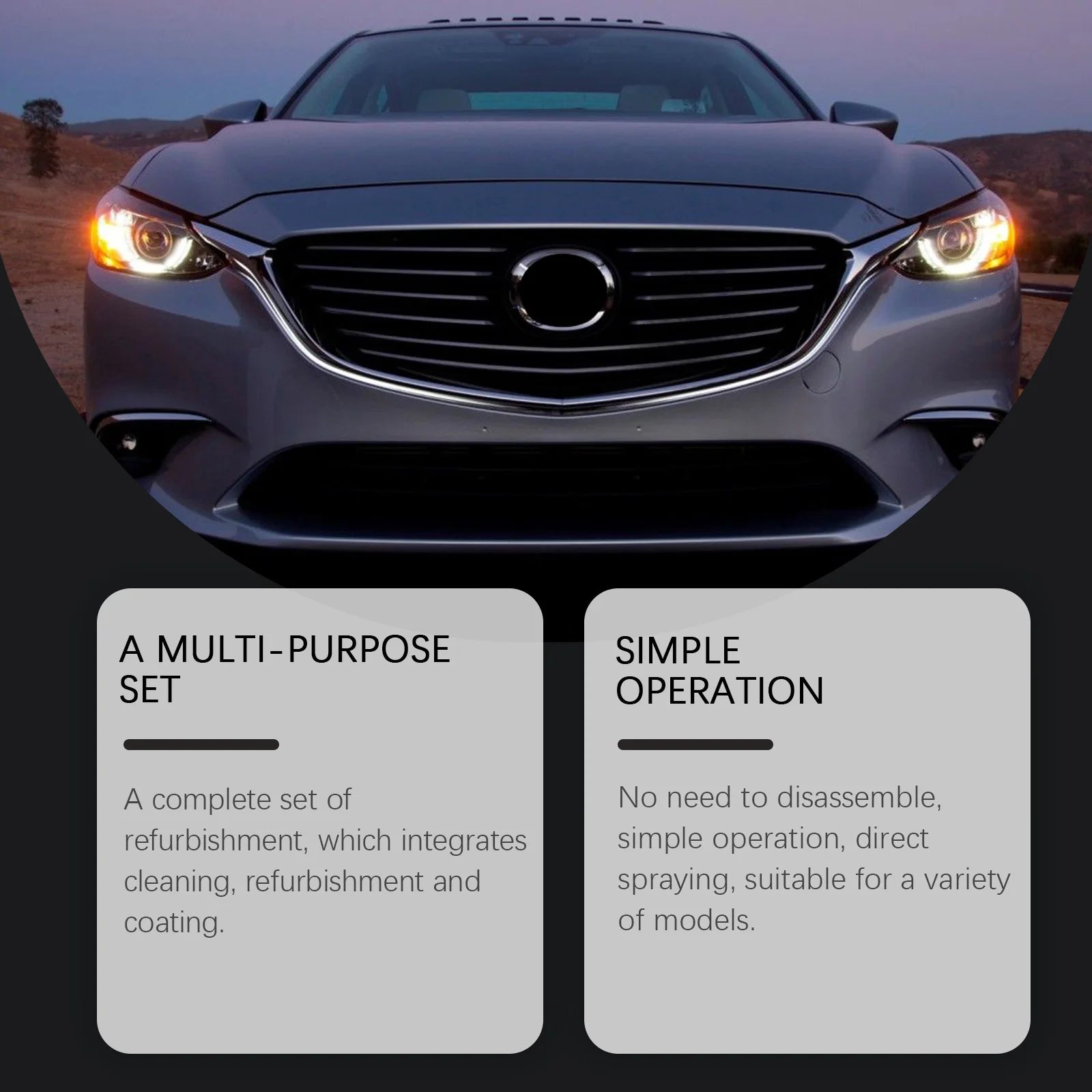 Homonth Headlight Renovation Kit Quickly Removes Yellowing And Scratche Restores Clear Luste Care Cleaning Headlight Maintenance Oasis Select