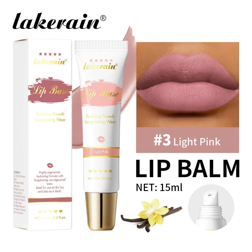 Lakerain Lip Base Cream Moisturizing Highly Pigmented Long-lasting Hydrating Matte Finish Smudge-proof 2 in 1 Lip & Cheek Cream Oasis Select Light Pink
