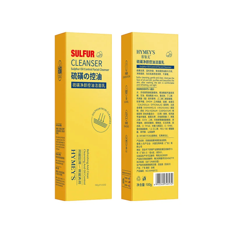 Sulfur Facial Cleanser 100g – Rich Foam Deep Cleansing Face Wash Facial Cleanser Oasis Select B 100G 100g