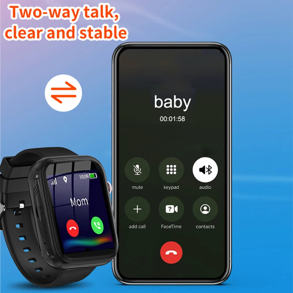 New 1.83" Kids 4G Video Call Smart Watch GPS WIFI LBS Positioning Children Music Palying Watches Waterproof Smartwatch Student Oasis Select