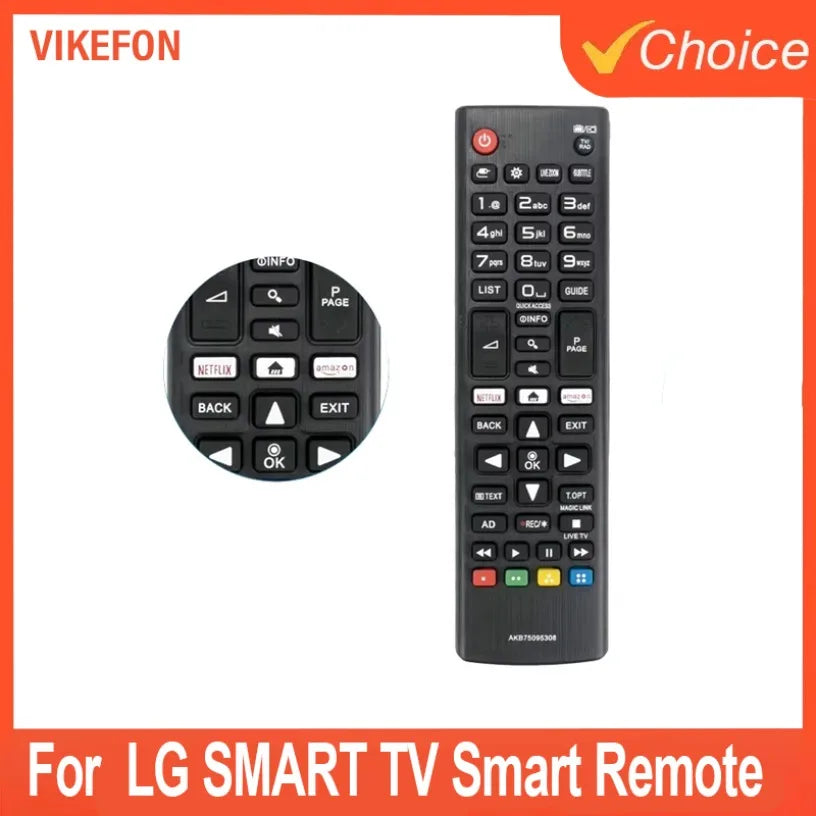 For LG TV Remote Control AKB75095308 Replacement for LG Smart TV UJ UK UM UN UP UQ LJ LK Series Infrared Remote No Setup Needed Oasis Select