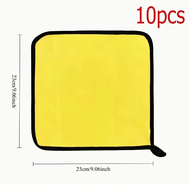 10PCS Thick Car Wash Cloth, Strong Water Absorption, Double-sided Wiping Cloth Towel, Used for Car Washing and Beauty Oasis Select