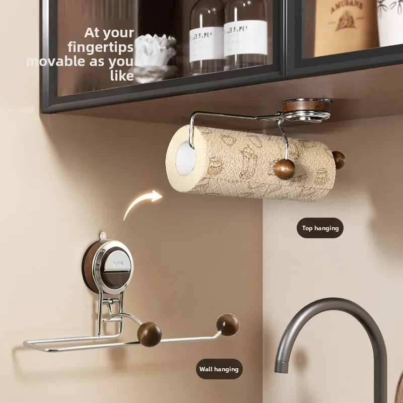 Suction Cups Kitchen Paper Towel Holder Free Cupboard Paper Hangers Paper Roll Holder Rags Cling Film Hangers Oasis Select