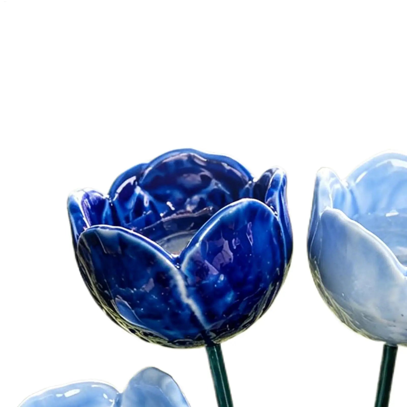 4Pcs Flower Shaped Bee Watering Station Metal Flower Garden Stake Bird Bath Butterfly Water Feeder Garden Bird Bath Bowls