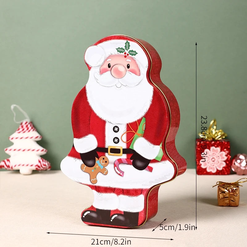 Tinplate Box Santa Claus Storage Box Candy Box Biscuit Box Snack Box Multi Functional Piggy Bank Gift Packaging Box Oasis Select 2312P-01 other