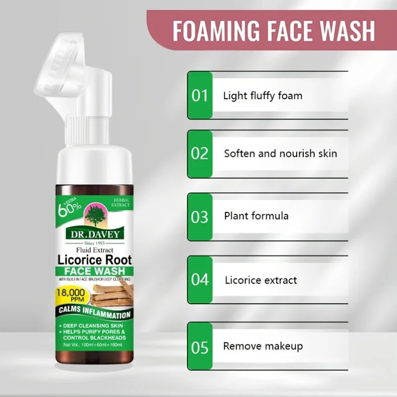 DR.DAVEY Licorice Bubble Mousse Facial Cleanser | Unisex