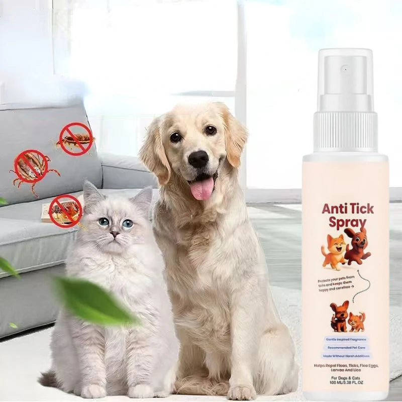 Pet Flea & Tick Repellent Spray for Cats & Dogs – 100ml