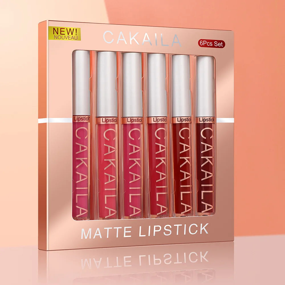CAKAILA18 Matte Liquid Lipstick Women Lip Gloss Lipstick Makeup Gift Non-Stick CupNot FadeWaterproof Matte Lipstick set Oasis Select