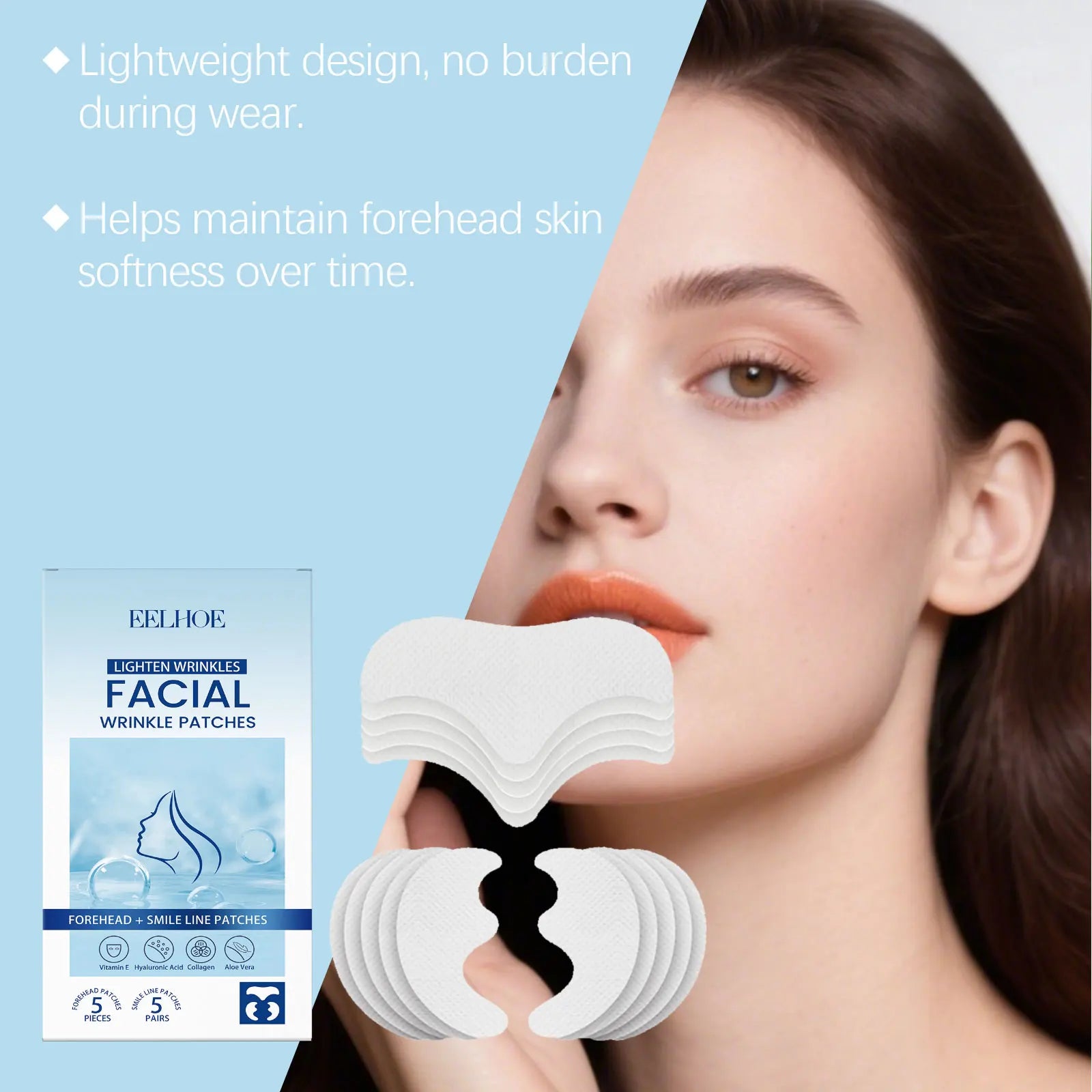 Wrinkle Patch for Forehead Nasolabial Folds Fade Forehead Lines Removal Firming Lifting Moisturizing Mask Anti-Sagging Skin Care Oasis Select