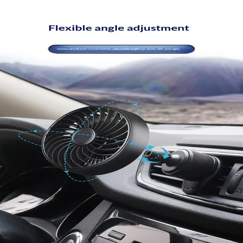 Air Vent 3 Speed 5V 1A Car USB Cooling Fan 360 Degree Adjustable Air Outlet Car Fan 5-Blade Low Noise For Car Truck SUV Sedan Oasis Select