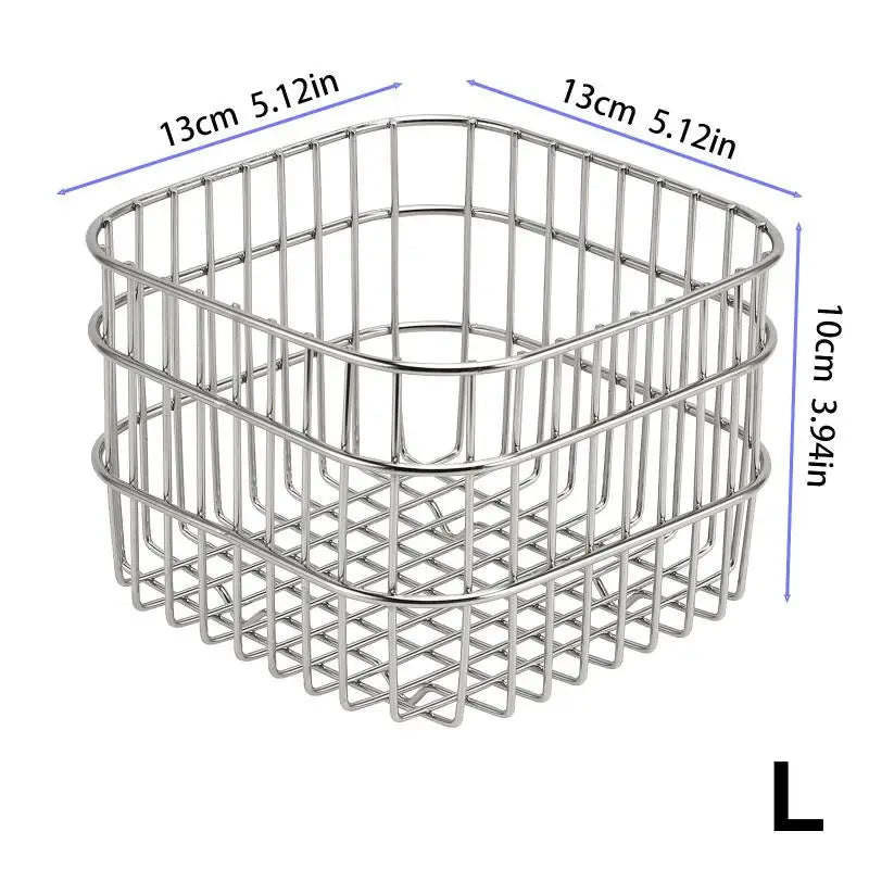 Metal Desktop Storage Basket Box Iron Art Storage Basket Coffee Miscellaneous Items Kitchen Desktop Organizer Makeup Storage Box Oasis Select L