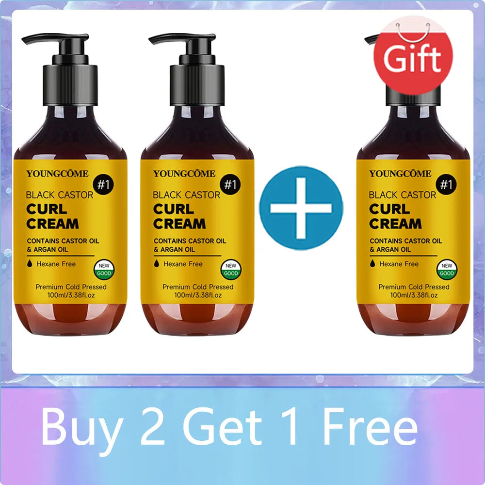Anti-Frizz Curl Defining Cream – Biotin & Argan Oil | YOUNGCOME