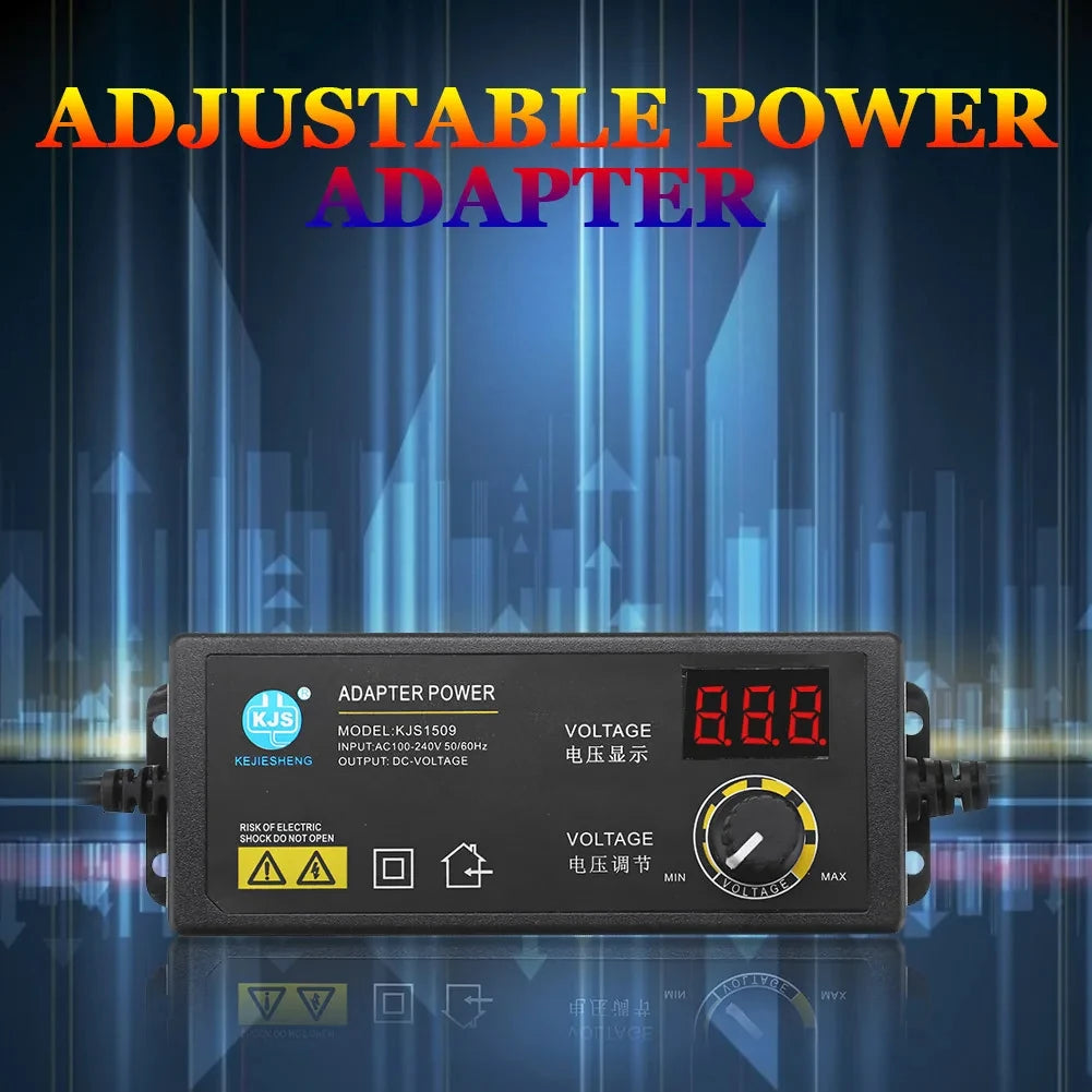 Adjustable Power Supply Adapter 3V-36V 2A 60W Power Adapter with Display Universal AC 220V To DC 12V Adapter Adjustable Charger Oasis Select