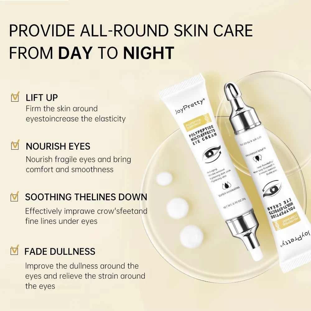 Joyprettyin Peptide Anti-Dark Circles Eye Cream Eye Bags Removal Anti-Wrinkle Lifting Firming Eye Care Oasis Select