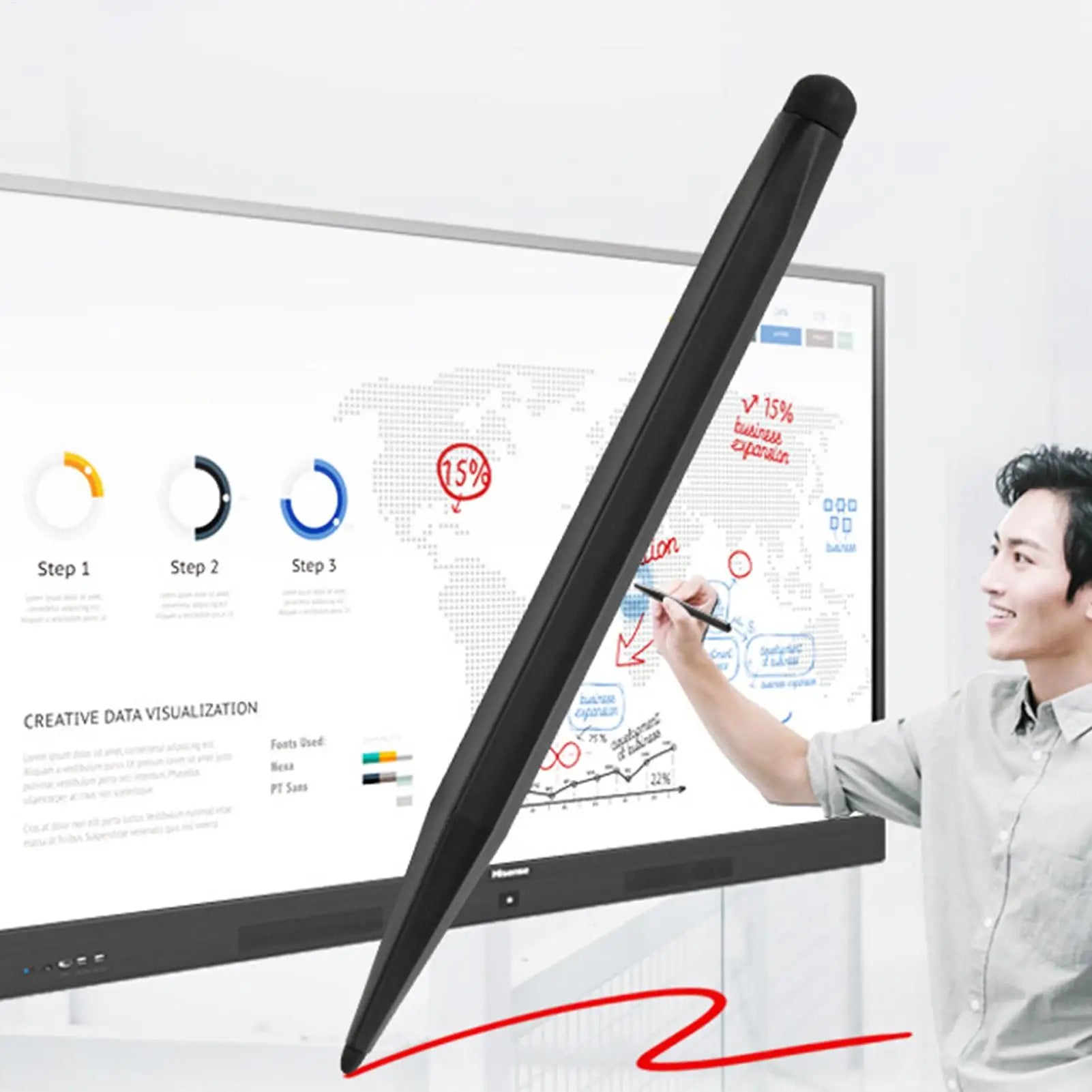Portable Touch Screen Pen High Sensitive Portable Tool Tablets Touchscreen Pen for Drawing Computer Offices Business Home Oasis Select
