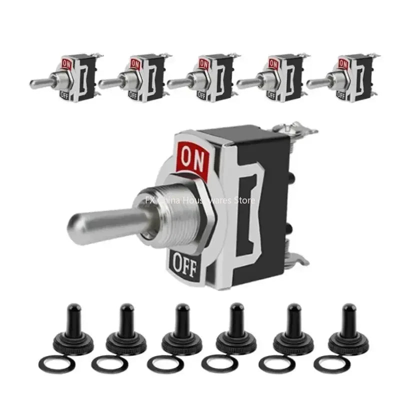 5Pcs Heavy Duty Car Boat Rocker Toggle Switch 15A 250V 2Pin SPST ON/OFF Rocker Switches with Waterproof Boot Spst Rocker Switch Oasis Select