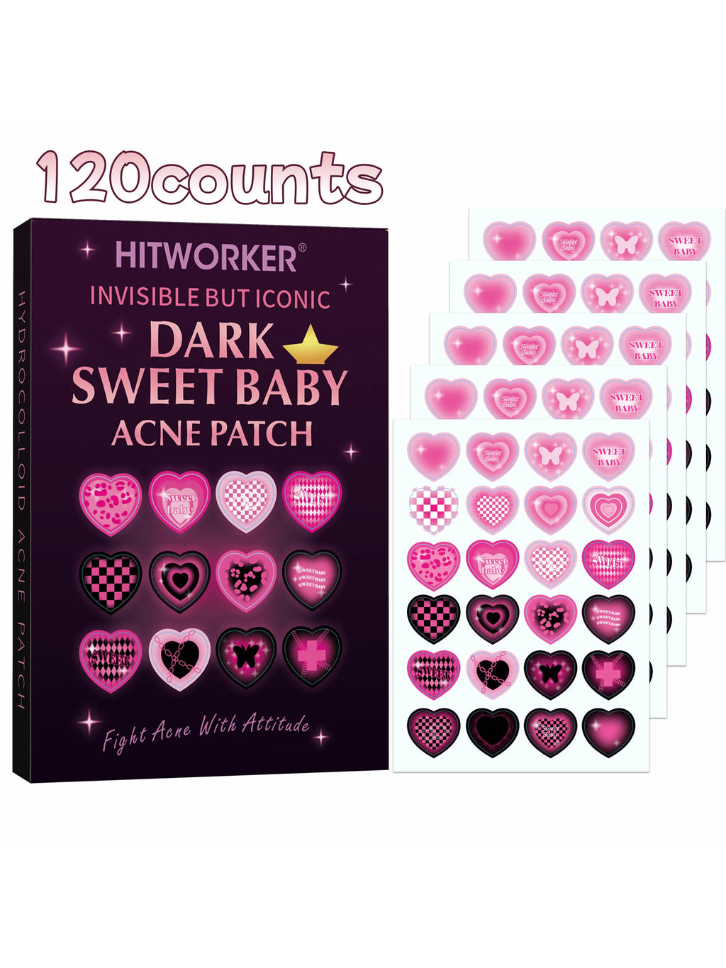 48/120 water-based acne patches, effectively covering acne and blemishes, suitable for music festival party performances Oasis Select 120pcs