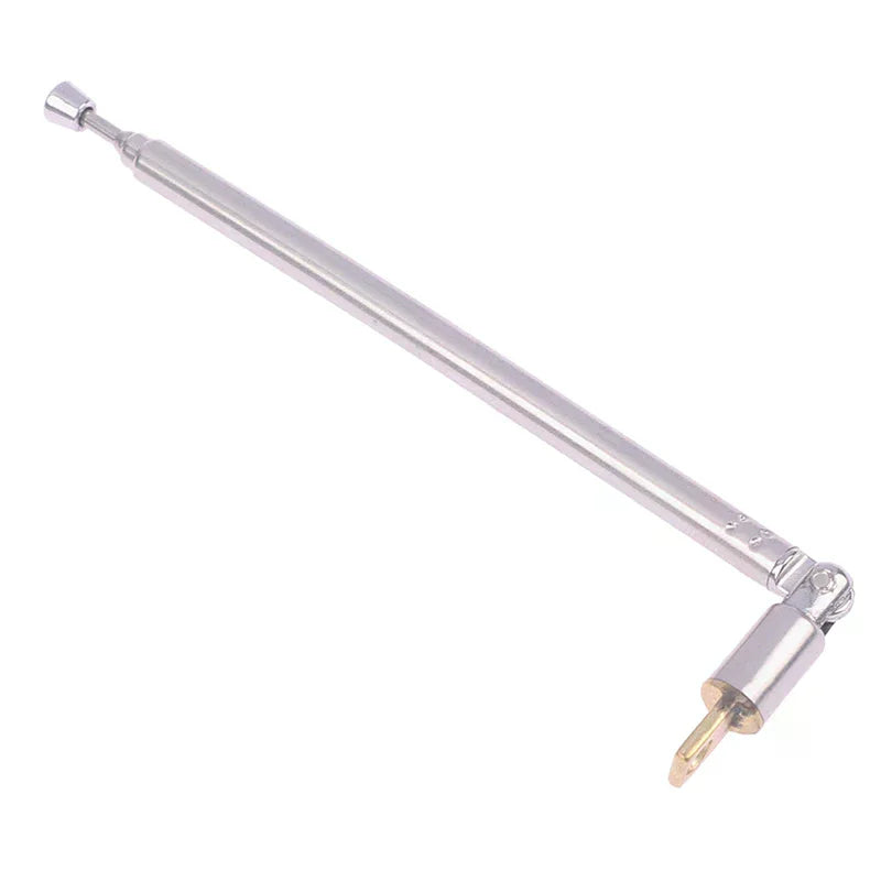 1Pc 4 Section Telescopic Stainless Steel AM FM Radio Antenna Universal Head Speaker Radio Pull Rod Oasis Select