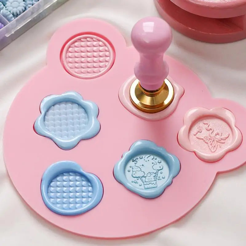 SU Wax Seal Stamp Silicone Mold Pad For 25mm Stamp Sealing Wax Fix Shapes Mats Sealing Fixer Scrapbook Envelope DIY Making Tool Oasis Select