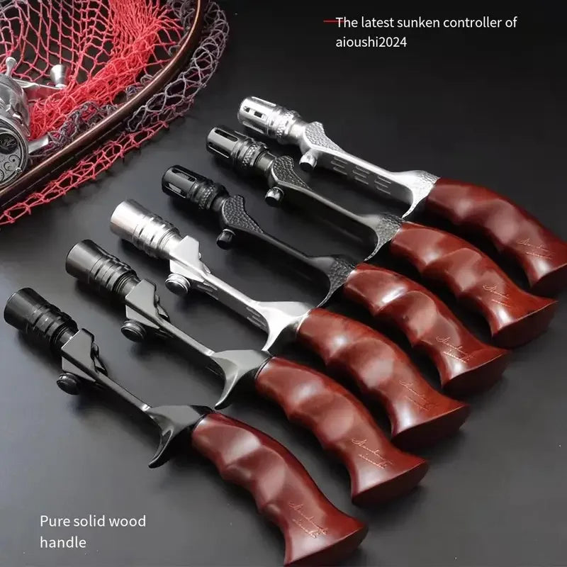 Handmade Solid Wood Lure Rod Sinking Handle Micro Object Tinplate Pure CNC Machined Grip Fishing Rod Custom Handle Oasis Select
