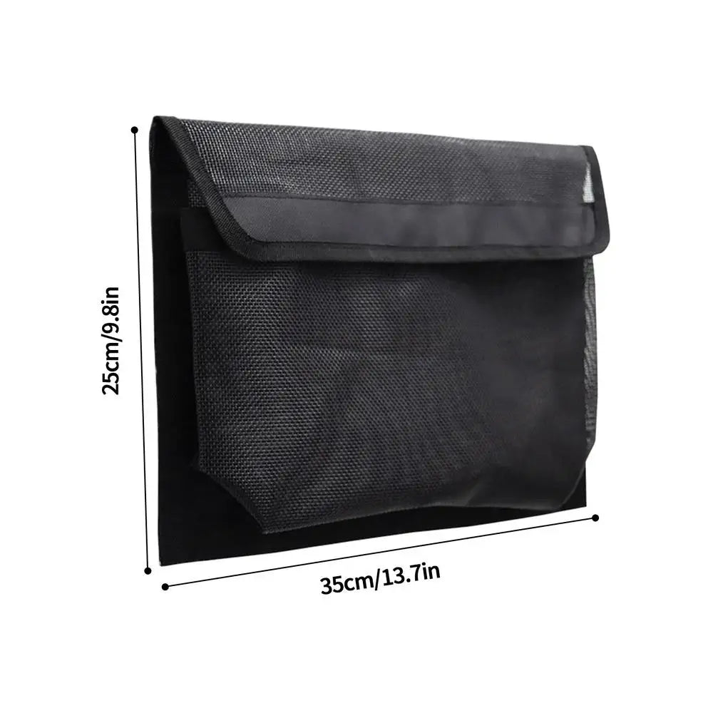 Boat Storage Mesh Bag Self-adhesive Boat Storage Bag with Lid Multifunctional large capacity Boat Marine Mesh Bag Organizer Oasis Select Black