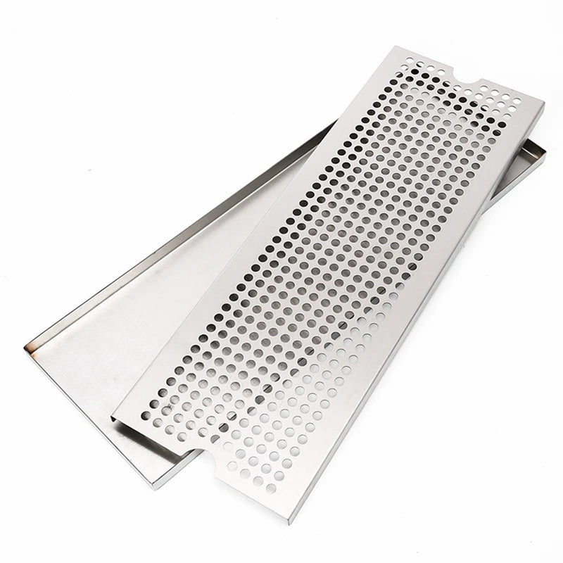 WISH Stainless Steel Drip Tray For Bar, Rectangular Water Catching Tray, Oil Draining Tray, 50X17.5X1.5Cm Oasis Select