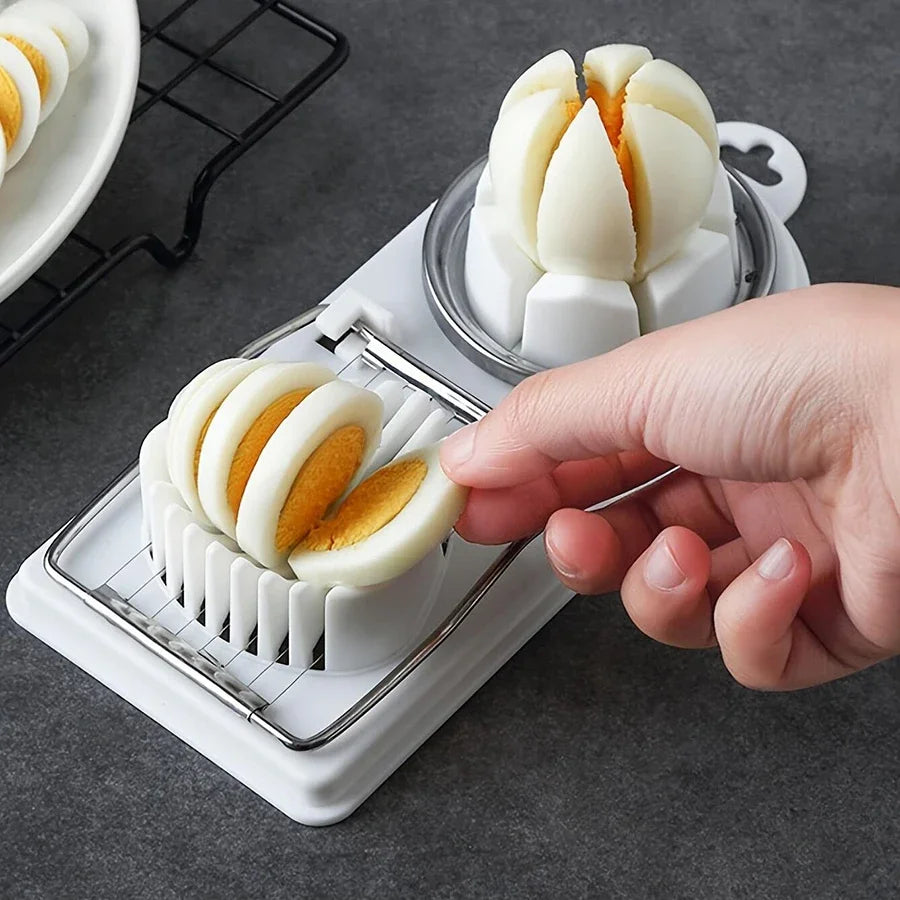 Multifunctional PP Base egg cutter 2-in-1 stainless steel wire pull egg cutter for hanging high-quality kitchen accessory tools Oasis Select