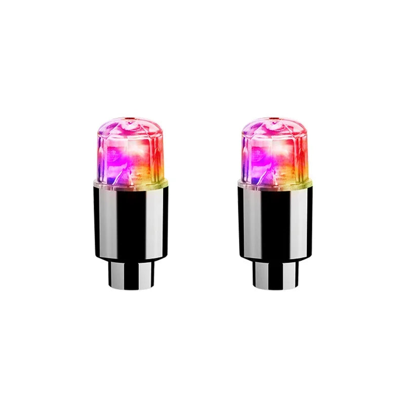 2/4/8Pcs Tire Valve Cap Lights Durable Tire Lights For Car Air Valve Caps With Lights For Motorcycles Bicycles Electric Vehicles Oasis Select 2Pcs Colorful