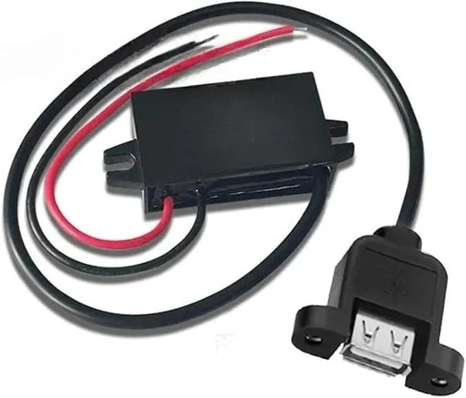 DC/DC 12V 24V To 5V 3A Buck Converter Charger Car DC Step Down Voltage Regulator Waterproof For Car Lighting (to 5V USB Install) Oasis Select Single ear 12V 24V 5V 3A