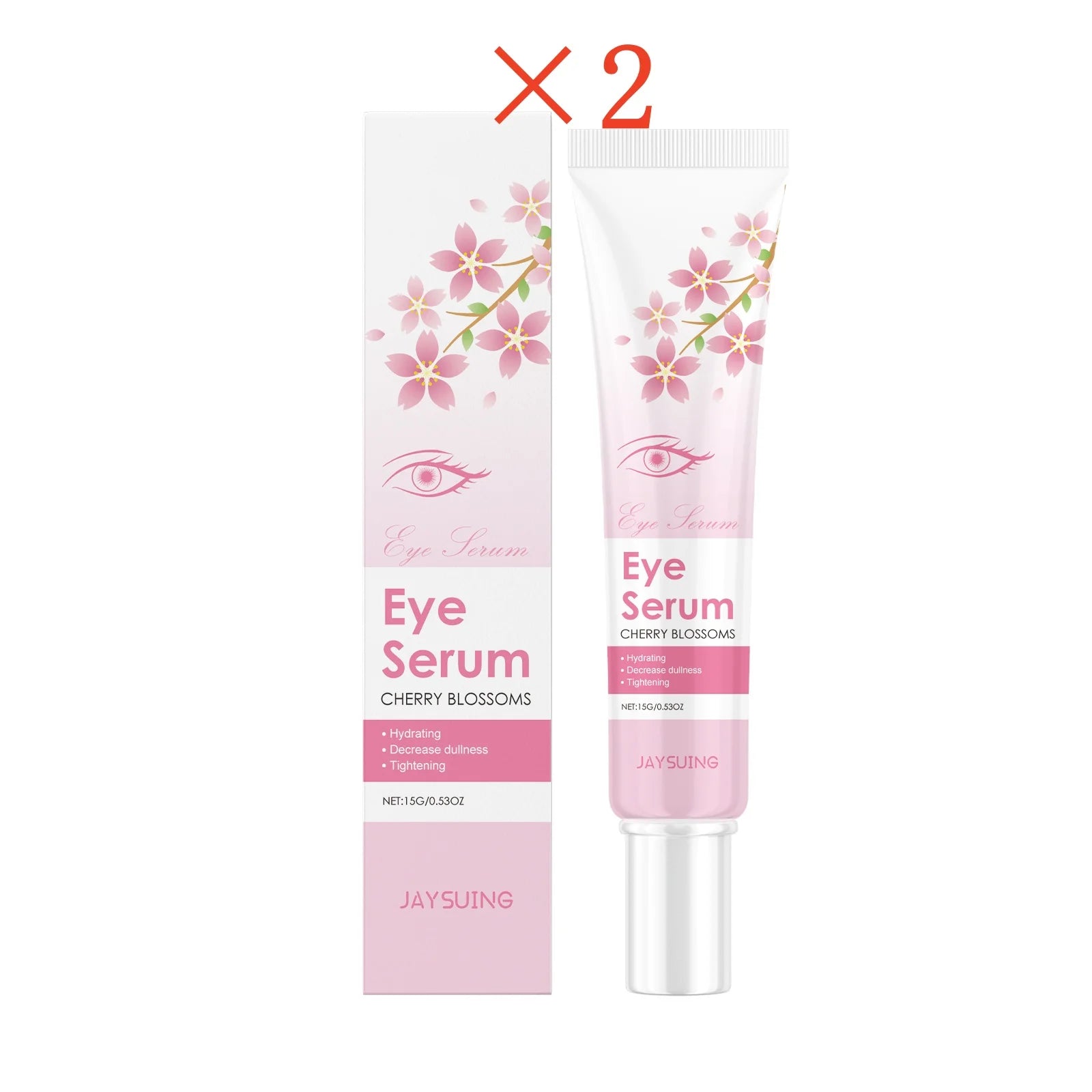JAYSUING Sakura Eye Serum Anti Dark Circles Puffiness Eye Bag Wrinkle Remover Firming Moisturizing Brightening Eye Lifting Cream Oasis Select 30g Boxed