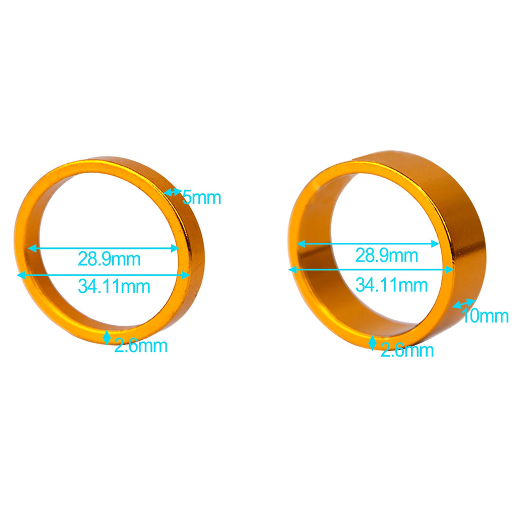 Hot Sale Road Mountain Bikes Parts 2023 New High Quality Fork Spacers Bicycle 4 Colors 5mm/10mm 5mm/1pc+10mm/5pcs Oasis Select