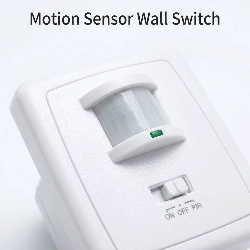 220V Wall Mounted LED Light Switch PIR Infrared Motion Sensor 600W Load 9m Detection Range - Energy Efficient Lighting Control Oasis Select China Mainland
